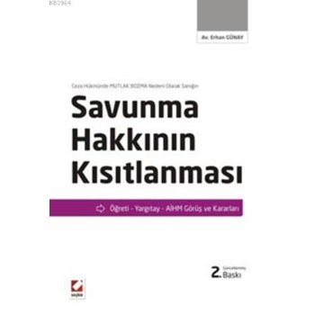 Savunma Hakkının Kısıtlanması (ISBN: 9789750223983)