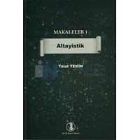 Makaleler 1 - Altayistik (ISBN: 9789751625540)