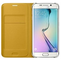 SAMSUNG EF-WG925B Galaxy S6 Edge S-Flip Wallet (Fabric) Sarı