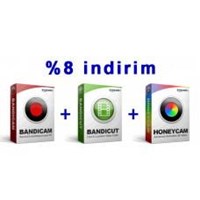 Bandicam + Bandicut + Honeycam Full Sürüm Serial Numarası (Ömür Boyu, 1Pc) - %8 İndirim
