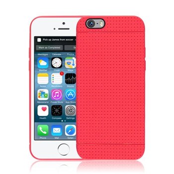 Microsonic Dot Style Silikon Iphone 6 Plus 5.5'' Kılıf Kırmızı