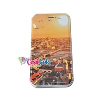 iPhone 6 Plus Kılıf İstanbul Desenli Gizli Mıknatıslı
