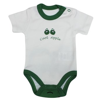 Babycool 2211 Elma Baskılı Kısakol Body Krem-Yeşil 9-12 Ay (74-80 Cm) 33443250