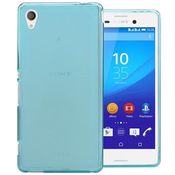 Microsonic Transparent Soft Sony Xperia M4 Aqua Kılıf Mavi