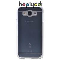 Samsung Galaxy E7 Kılıf Elegance Zgen Şeffaf Arka Kapak Gümüş