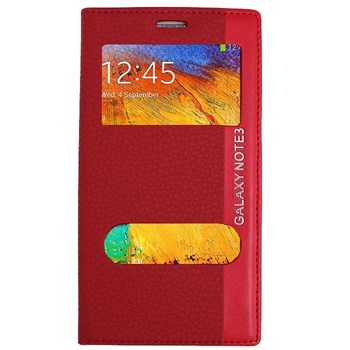 Magnum Galaxy Note 3 Magnum Pencereli Kılıf Kırmızı MGSBJKLY236