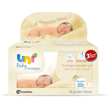 Uni Baby Yenidoğan Islak Mendil 3' lü Avantaj Paketi 40 x 3 Adet