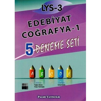 Palme LYS 3 Edebiyat Coğrafya-1 5 Deneme Seti (ISBN: 9786053553618)