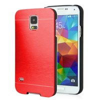 Microsonic Samsung Galaxy S5 Kılıf Hybrid Metal Kırmızı