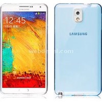 Transparent Soft Samsung Galaxy Note 3 Kılıf Mavi