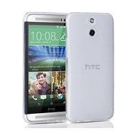 Microsonic Transparent Soft HTC One E8 kılıf Beyaz