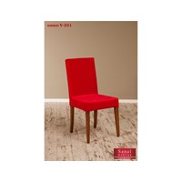 Sanal Mobilya Helen Demonte Sandalye Ceviz - Kırmızı V-231 25341713