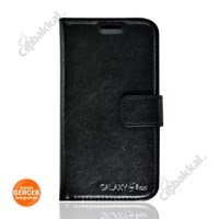 Kartlı Kılıf Samsung S5 Mini Siyah