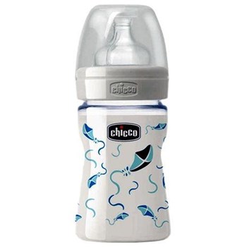 Chicco Nature Glass Cam Biberon Silikon Emzikli Erkek Desenli 150Ml 25197511