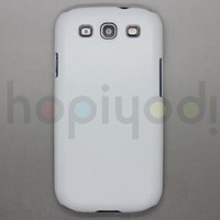 Samsung Galaxy S3 i9300 Kılıf Beyaz Deri Desenli Arka Kapak