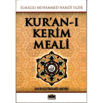 KURANI KERİM MEALİ Elmalılı Muhammed Hamdi Yazır, cep boy, 8x12 cm. metinsiz / mushafsız ucuz meal, Nuh (ISBN: 9786055385125)