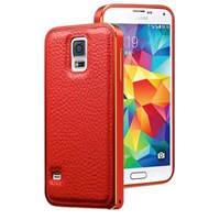 Microsonic Derili Metal Delüx Samsung Galaxy S5 Kılıf Kırmızı