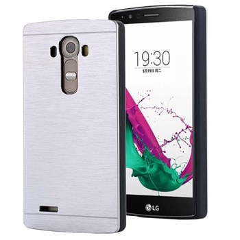 Microsonic Lg G4 Kılıf Hybrid Metal Gümüş