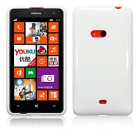 Microsonic Glossy Soft Kılıf Nokia Lumia 625 Beyaz