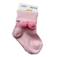 Minidamla Mini Damla 4727 Ponponlu Kız Bebek Çorabı Pembe 21489258