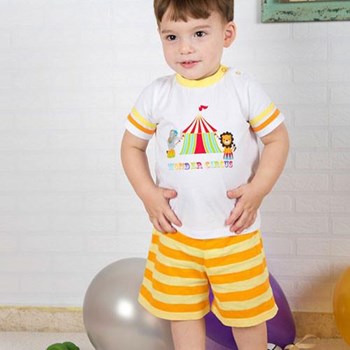 Wonder Kids Carnaval 2li Bebek Takım Çizgili 3-6 Ay (62-68 Cm) 21223614