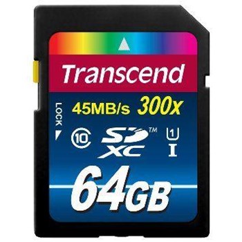 Transcend 64 Gb 300X 45Mbs Kard