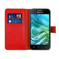 Microsonic Samsung Galaxy J1 Kılıf Cüzdanlı Deri Kırmızı