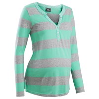 Bpc Bonprix Collection Hamile Giyim Düğmeli T-Shirt, Uzun Kollu - Yeşil 30009994