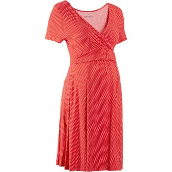 bpc bonprix collection Hamile giyim 1/2 kollu streç elbise - Kırmızı 24201188