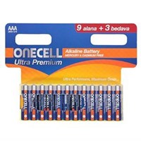 Onecell Ultra Premıum Alkalin AAA Boy Pil 9+3