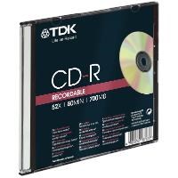 TDK CDR80SL52 52x 80 Min/700 MB Ince Kutu 1'li CD-R
