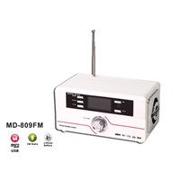 Mikado MD-809FM Beyaz Usb+SD+Fm LCD Ekran Müzik Kutusu