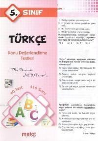 5. Sınıf Türkçe Konu Değerlendirme Testleri (ISBN: 9786055074487)