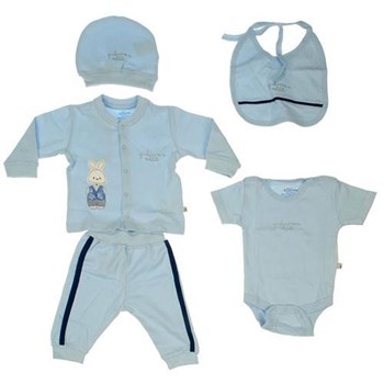 Aziz Bebe 5097 Bebek Set 5li Mavi 0 Ay (50-56 Cm) 21489357