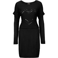 BODYFLIRT boutique Örgü elbise - Siyah 32535006