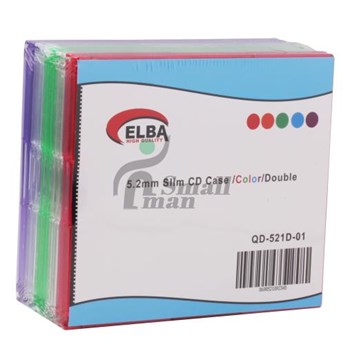 ELBA QD-521D.01 2Lİ RENKLİ 5,2mm Slim CD Case