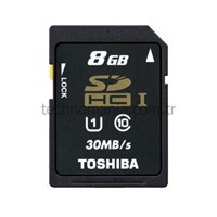 Toshiba 8GB SDHC UHS-1 Class 10 - T008UHS1BL5