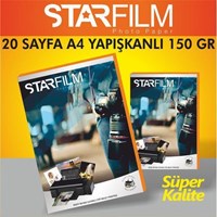 Star Film 20 adet A4 YAPIŞKANLI FOTOĞRAF KAĞIDI 150GR PROFESYONEL