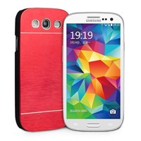 Microsonic Samsung Galaxy S3 Kılıf Hybrid Metal Kırmızı