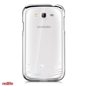 Redlife Galaxy Grand Neo Swarovski Taşlı Köpük Desenli Pc Arka Kapak Gümüş