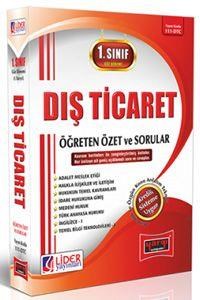 1.Sınıf 1.Yarıyıl Dış Ticaret Öğreten Özet ve Sorular Lider Yayınları (ISBN: 9786059145572)