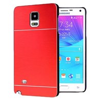 Microsonic Samsung Galaxy Note 4 Kılıf Hybrid Metal Kırmızı