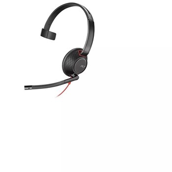 Poly Blackwire 5210 Siyah Kırmızı Headset Saç Bandı Kulaklık