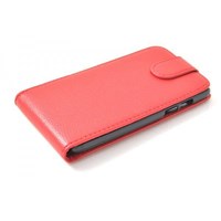 HTC Desire 500 Kılıf Deri Kapaklı Kırmızı