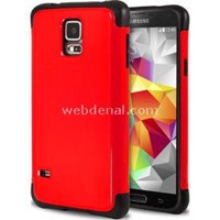 Slim Fit Dual Layer Armor Samsung Galaxy S5 Kılıf Kırmızı
