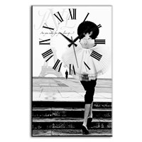 Frank Ray Siyah Beyaz Paris Duvar Saati 36x60 cm 29999197
