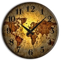 Frank Ray Dünya Haritası Duvar Saati 60 cm 29999227