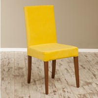 Sanal Mobilya Helen Demonte Sandalye Ceviz Sarı V-204 30250875