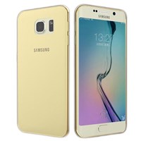 Microsonic Transparent Soft Samsung Galaxy S6 Edge Kılıf Altın Sarısı