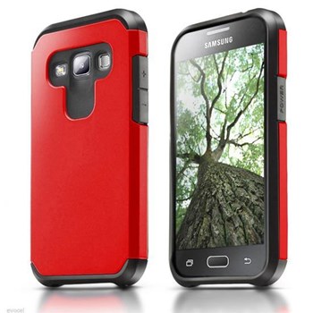 Microsonic Samsung Galaxy A7 Kılıf Slim Fit Dual Layer Armor Kırmızı
